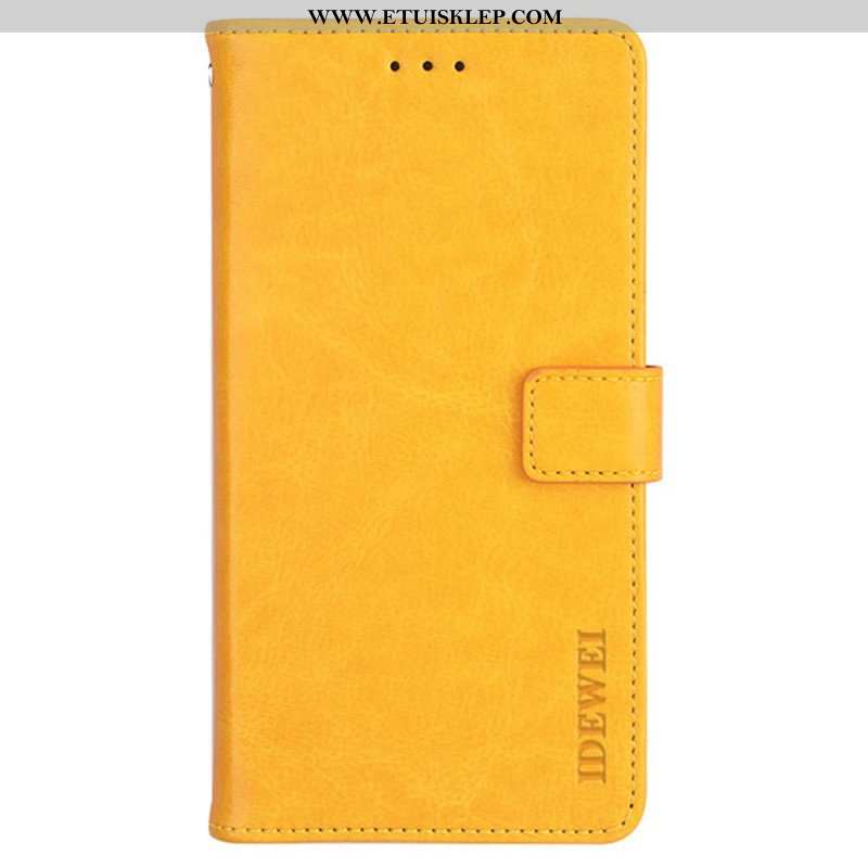 Etui Folio do iPhone 14 Pro Imitacja Skóry Idewei